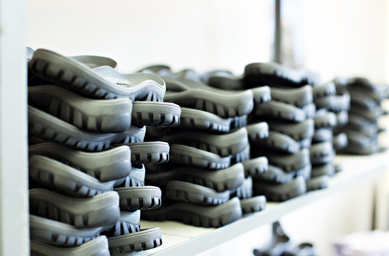Rubber soles for footwear manufacturing